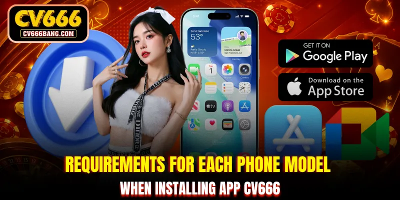 Requirements for each phone model when installing app CV666