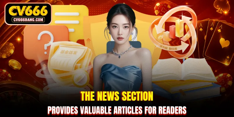 The news section provides valuable articles for readers